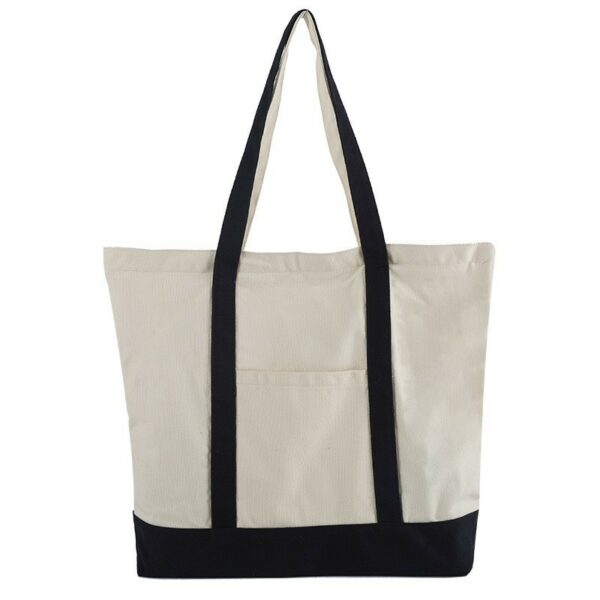 Custom Canvas Two-Tone Tote Bag - Image 2