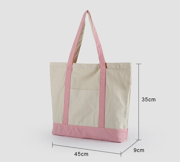 Custom Canvas Two-Tone Tote Bag - Image 3