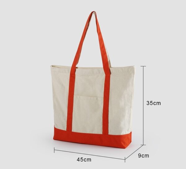 Custom Canvas Two-Tone Tote Bag - Image 4