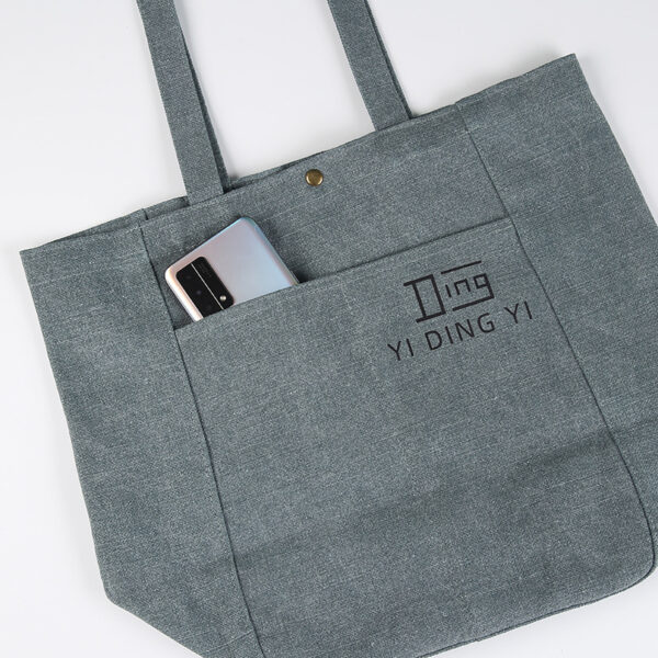 Custom Canvas Denim Satchel Tote - Image 2