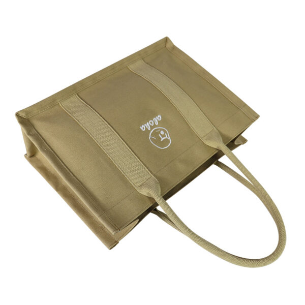 Cotton Linen Reinforced RPET Canvas Tote Bag - Image 3