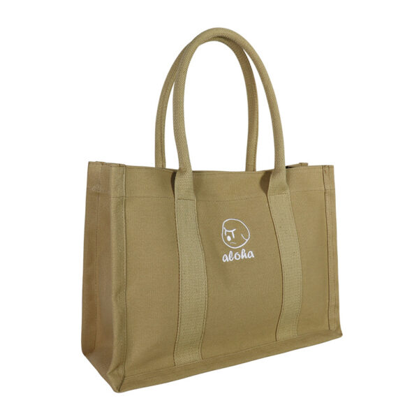 Cotton Linen Reinforced RPET Canvas Tote Bag - Image 5