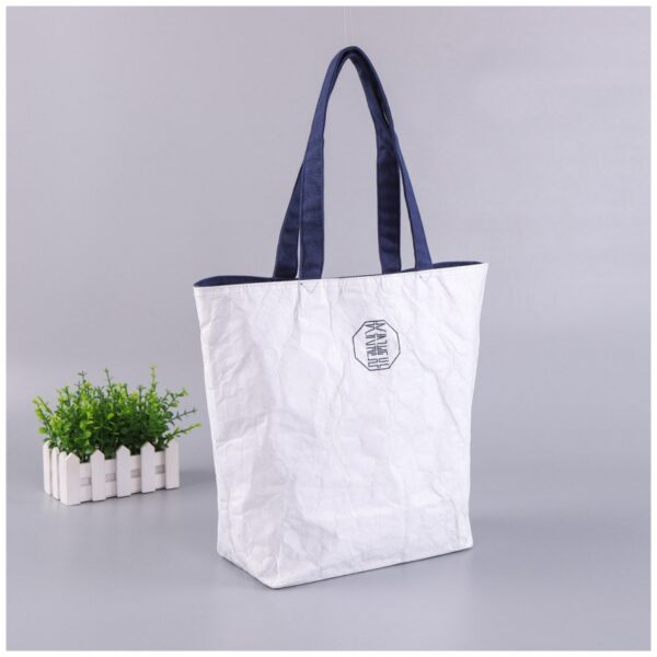 Custom Dupont Paper Tote Bag Washable Cowhide - Image 2