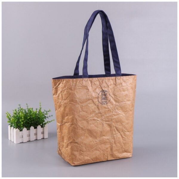 Custom Dupont Paper Tote Bag Washable Cowhide - Image 3