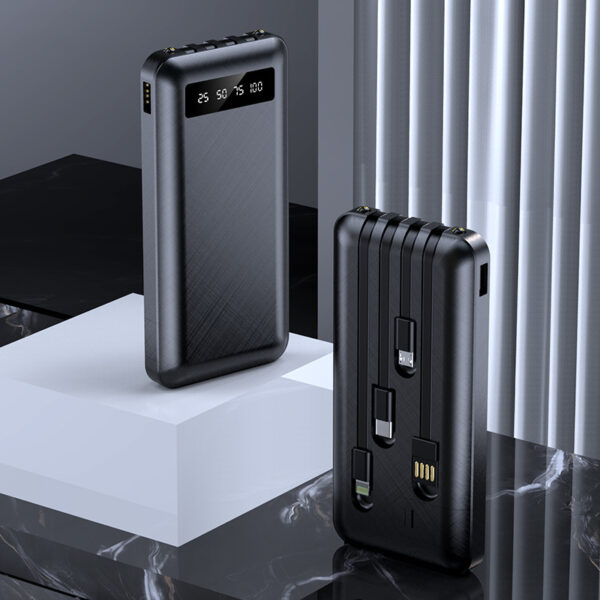 Custom 10000mAh Power Bank with Cable and Display - Image 2