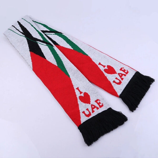 Winter Stadium Knit Printing Scarf with Tassel