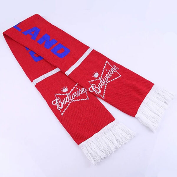 Custom Warm Knitted Woven Scarf with Tassel - Image 2