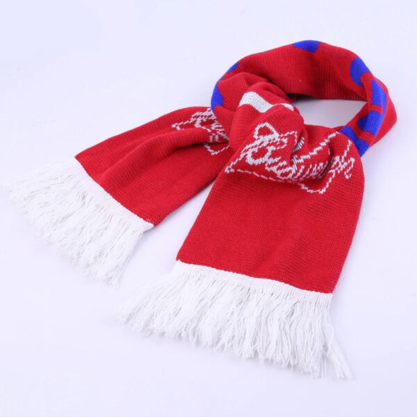 Custom Warm Knitted Woven Scarf with Tassel - Image 3