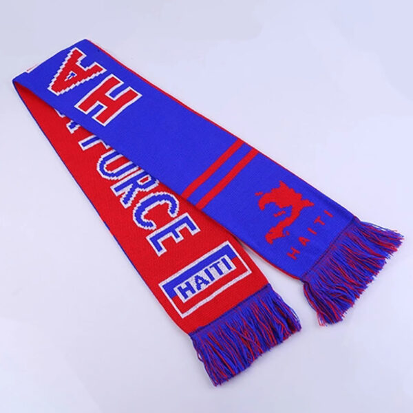 Customized Knitted Woven Scarf with Tassel - Image 3