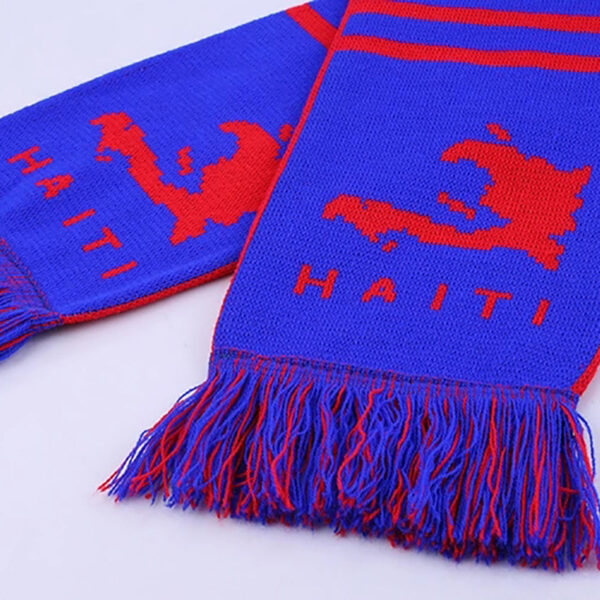 Customized Knitted Woven Scarf with Tassel - Image 4
