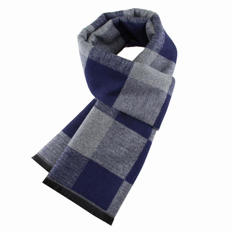 Thickened Warm Plaid Scarf