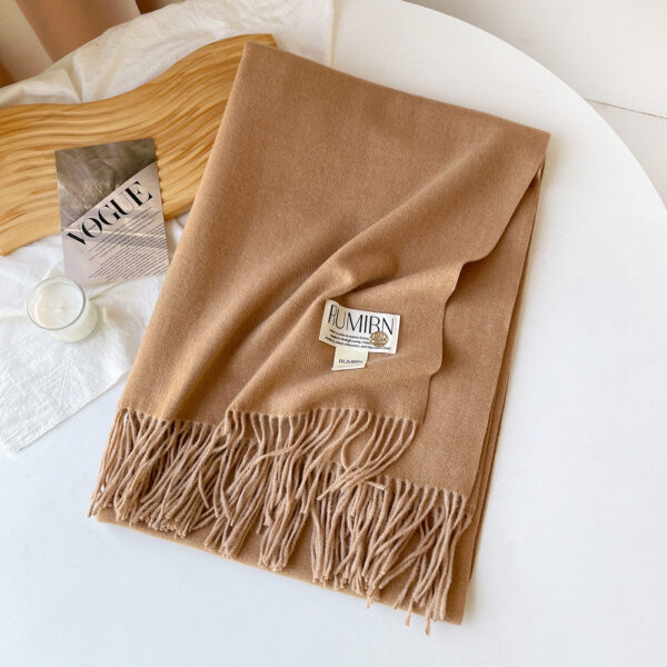 Custom Pure Color Premium Faux Cashmere Scarf - Image 3