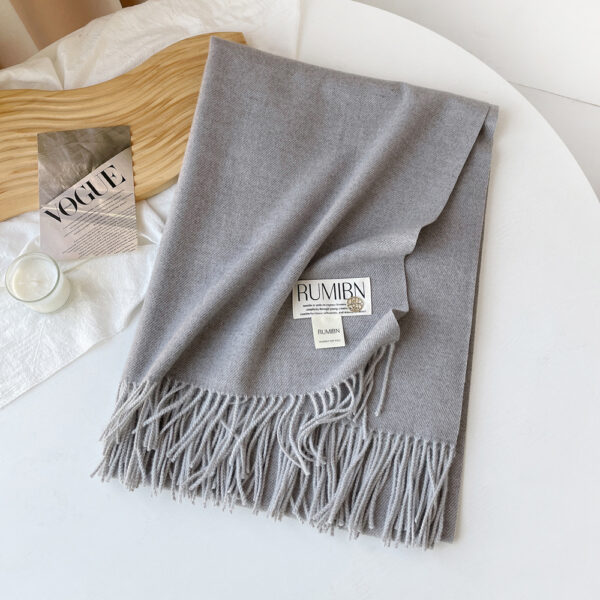 Custom Pure Color Premium Faux Cashmere Scarf - Image 5
