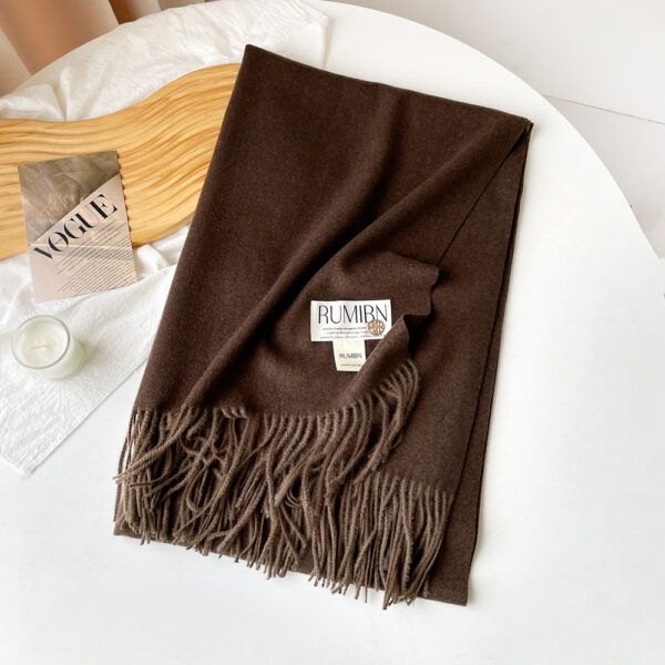 Custom Pure Color Premium Faux Cashmere Scarf - Image 6