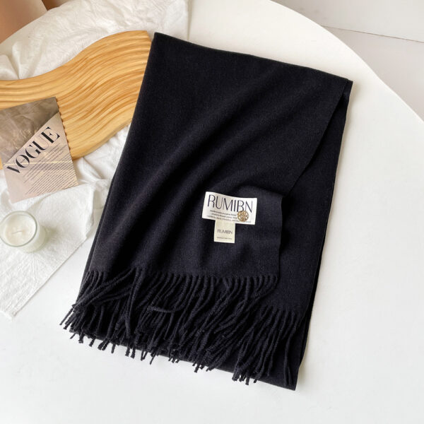 Custom Pure Color Premium Faux Cashmere Scarf - Image 7