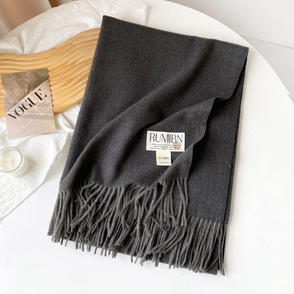 Custom Pure Color Premium Faux Cashmere Scarf - Image 8