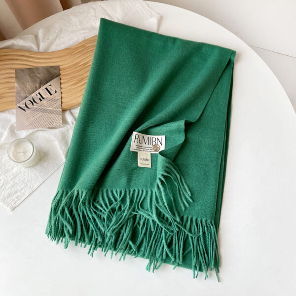 Custom Pure Color Premium Faux Cashmere Scarf - Image 9