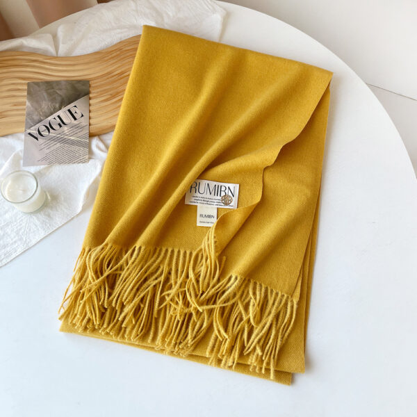 Custom Pure Color Premium Faux Cashmere Scarf - Image 11