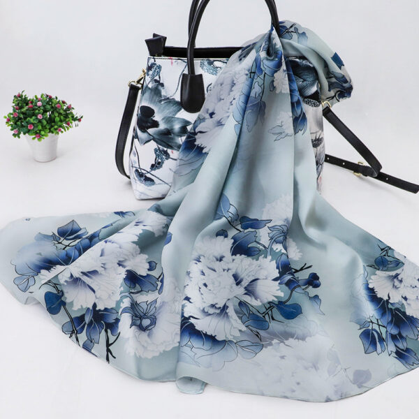 Custom Long Fashion Silk Scarf - Image 2