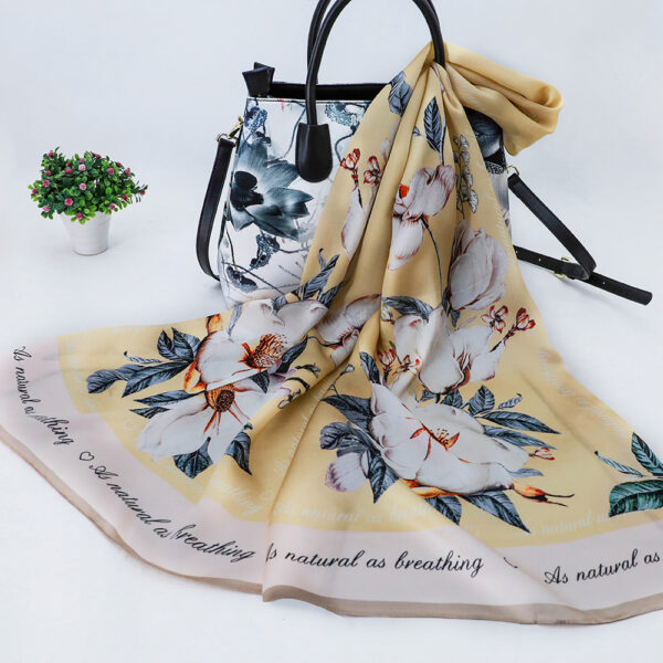 Custom Long Fashion Silk Scarf - Image 3