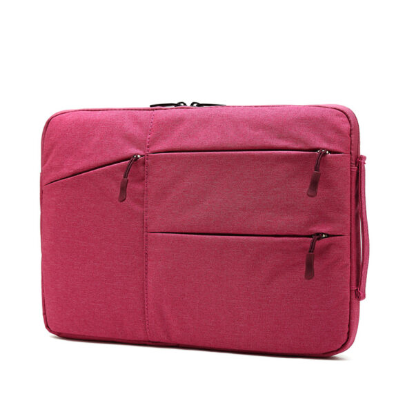Oxford Fabric Multi-Pocket Fleece Laptop Sleeve - Image 5