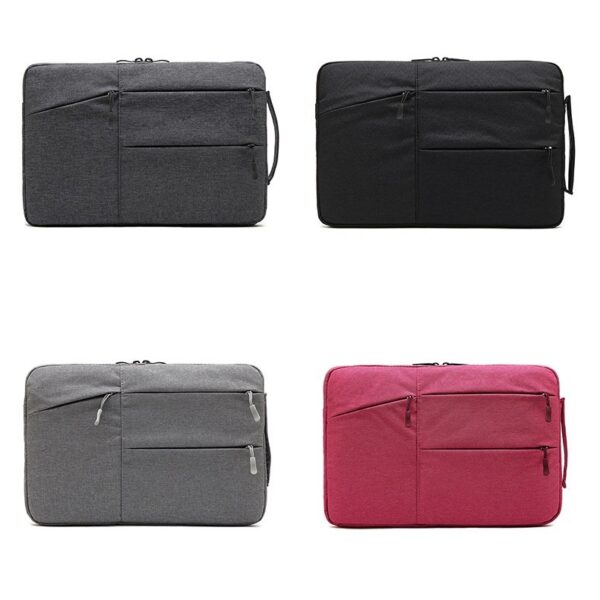Oxford Fabric Multi-Pocket Fleece Laptop Sleeve - Image 6