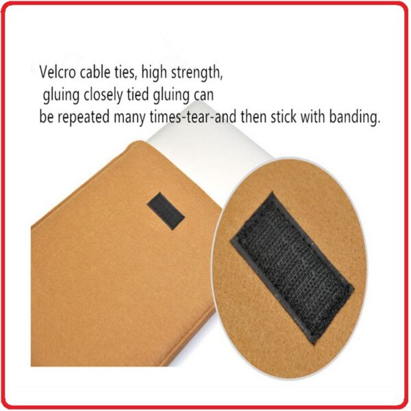 Felt Fabric Velcro Laptop Sleeve - Image 2