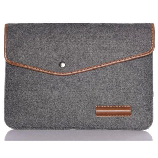Felt Fabric Lock Button Laptop Sleeve - Image 2