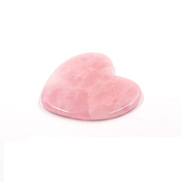 Pink Quartz Jade Heart Gua Sha Board