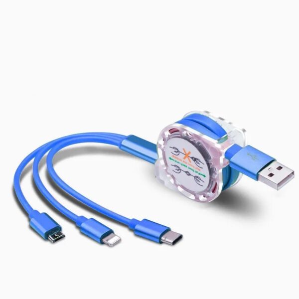 Advertising Retractable 3-in-1 Charging Cable - Image 3