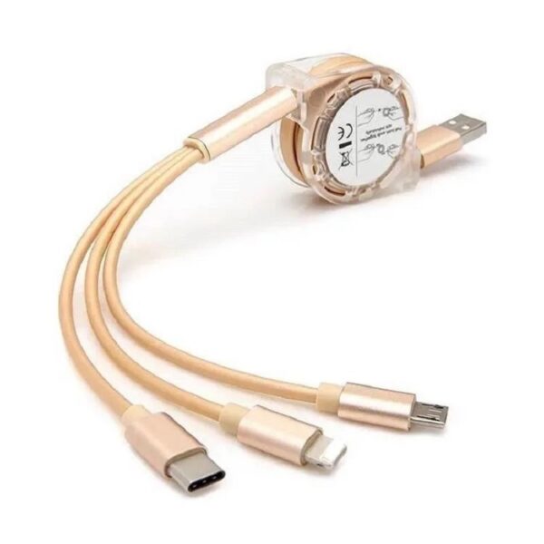 Advertising Retractable 3-in-1 Charging Cable - Image 5