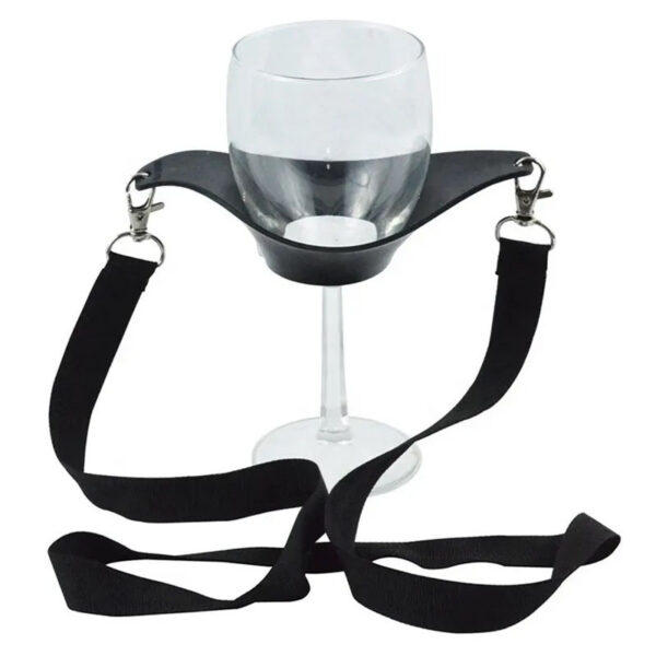 Customizable PVC Wine Glass Holder with Lanyard - Image 2