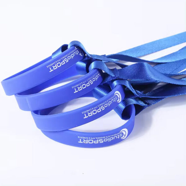Custom Logo Polyester Water Bottle Lanyard with Silicone Rings - Image 2