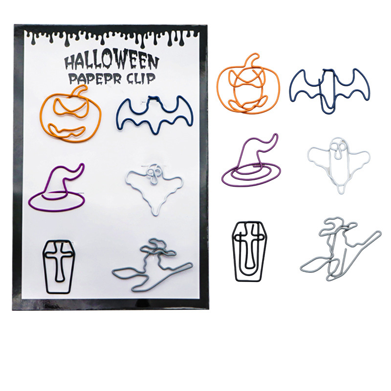 6 in 1 Halloween Paperclips Set