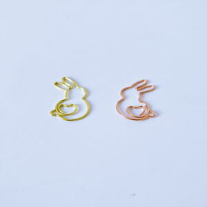 Cute Rabbit Electroplating Metal Paperclips In A Box