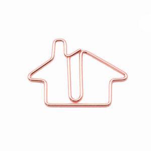 Electroplating House Shaped Metal Paperclips