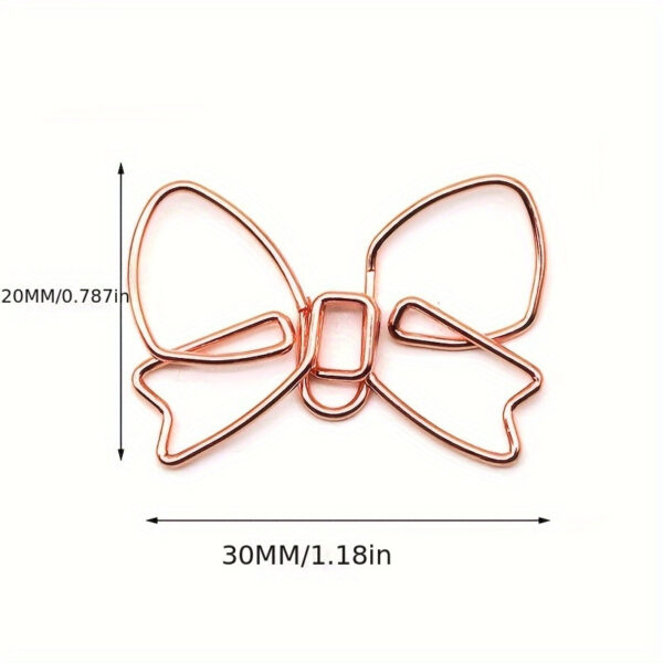 Bow Tie Shaped Metal Paperclips