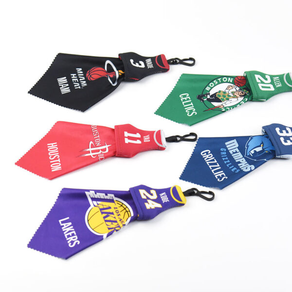 Basketball-themed Eyeglasses Cloth w/Pouch - Image 2