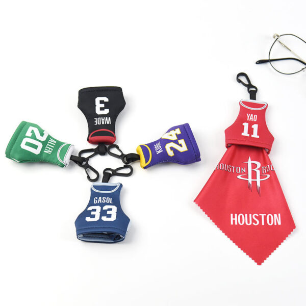 Basketball-themed Eyeglasses Cloth w/Pouch - Image 4