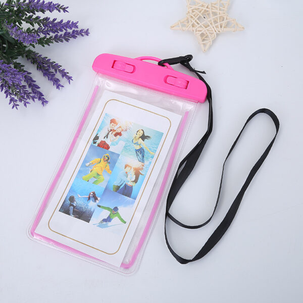 Custom Fluorescent Clear PVC Cell Phone Pouch - Image 3