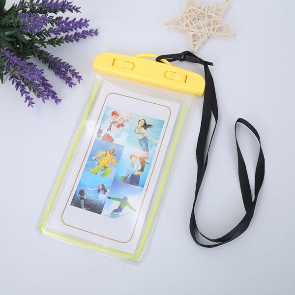 Custom Fluorescent Clear PVC Cell Phone Pouch - Image 4