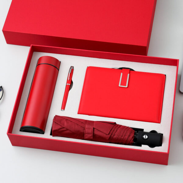 Water Bottle Set with Notebook & Pen & Umbrella