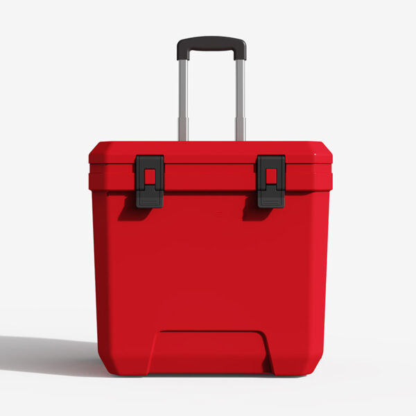 Outdoor Camping Insulated Cooler with Wheels and Telescoping Handle 24L