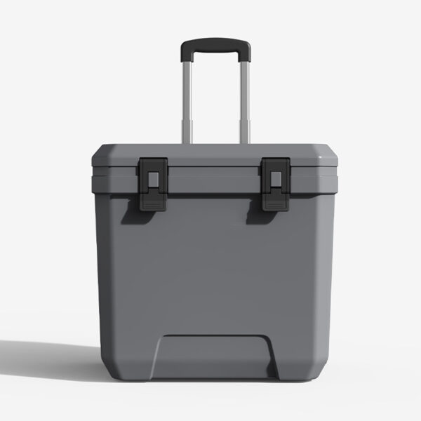 Outdoor Camping Insulated Cooler with Wheels and Telescoping Handle 24L