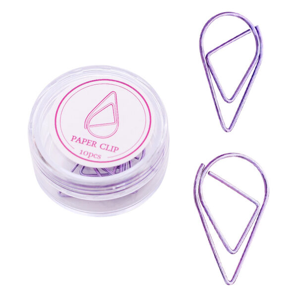 Small Teardrop Shape Metal Paper Clip