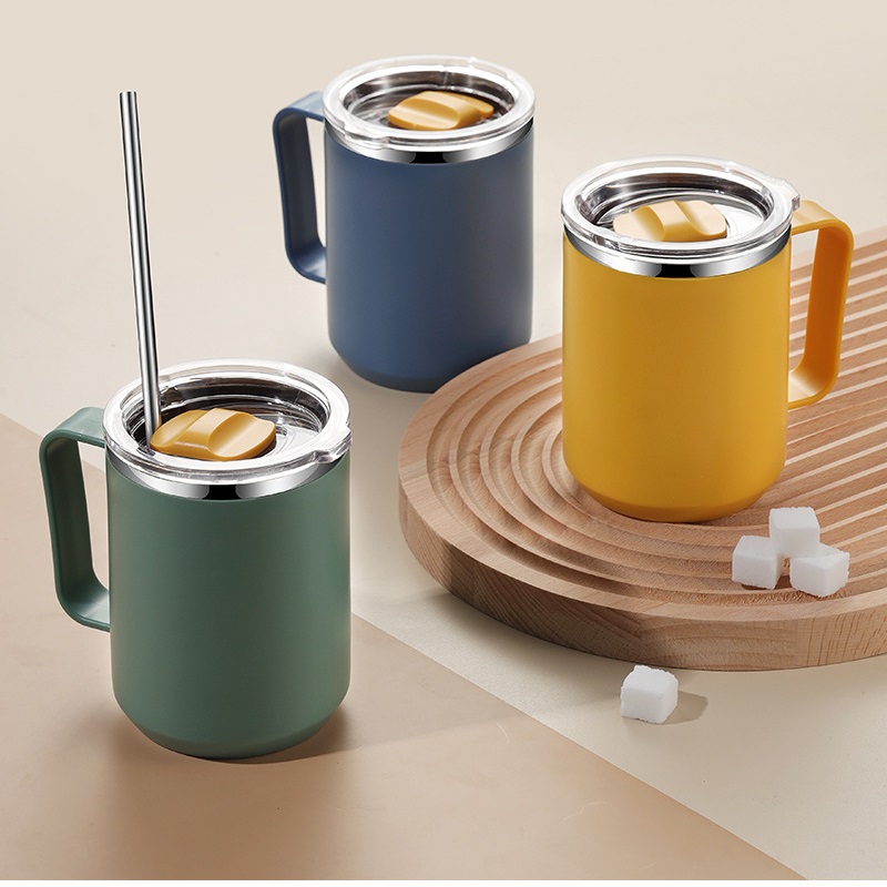 Office Portable Coffee Mug with Lid 15OZ