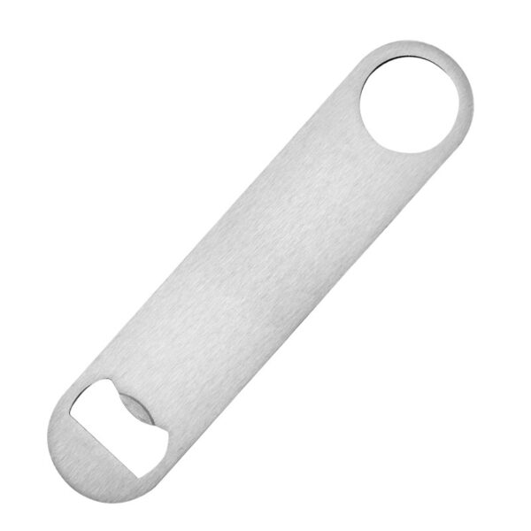 Large Stainless Steel Flat Beer Opener - Image 3