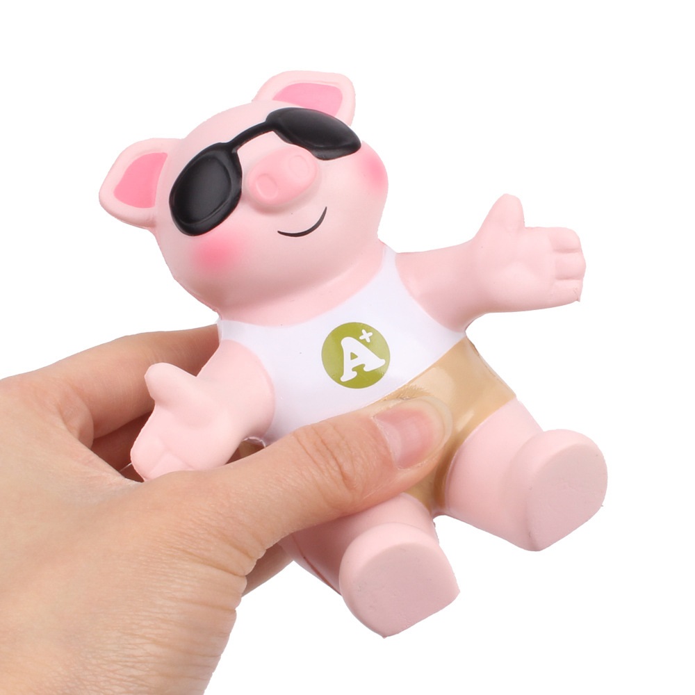 Foam High-Rebound Little Pig Phone Stand Stress Ball