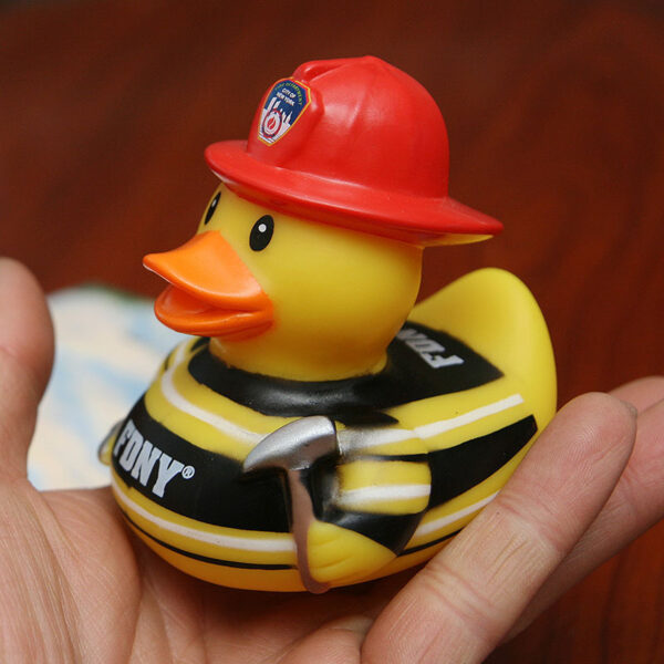 Firefighter Rubber Duck Bath Toy - Image 2