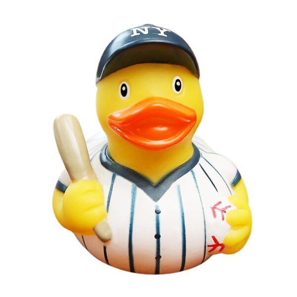 Baseball Player Rubber Duck Bath Toy